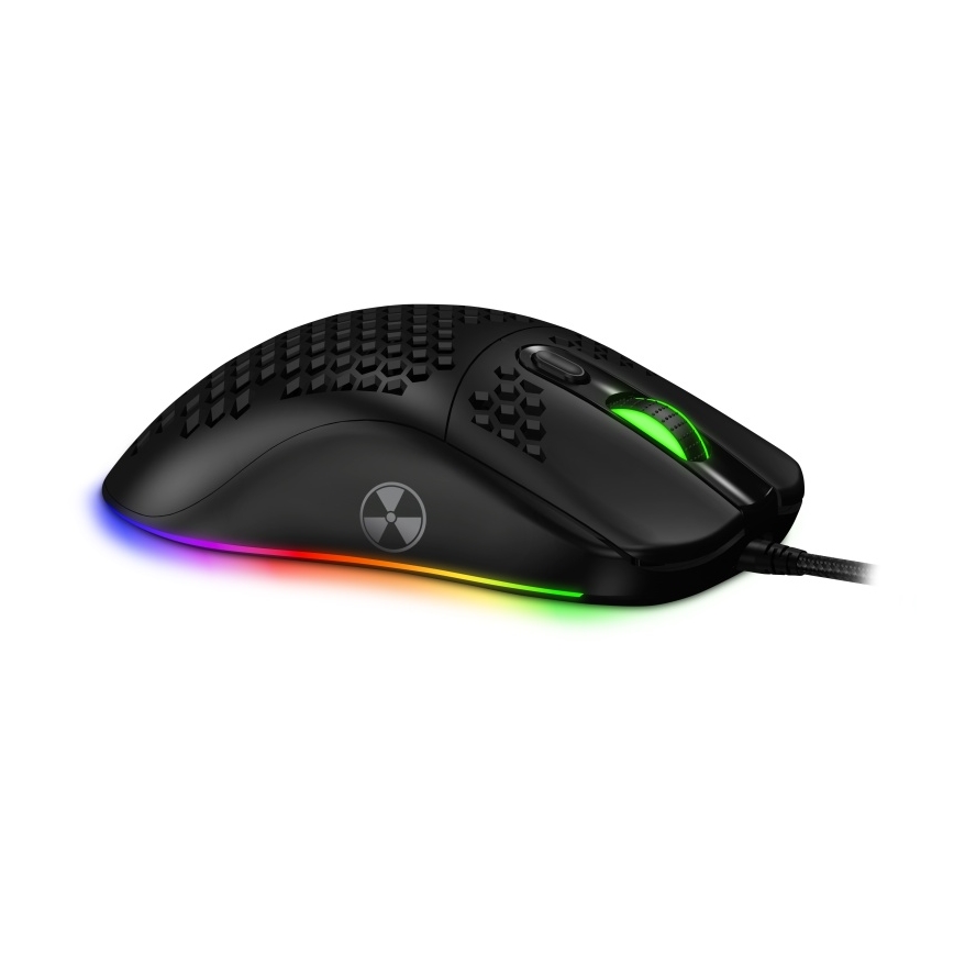 Maus LED RGB cu fir pentru jocuri video CONNECT IT CMO-5511-BK 200-12800 DPI negru