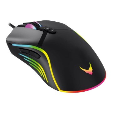 Maus LED RGB de joc VARR 1000/1600/3200/6400 DPI 7 butoane