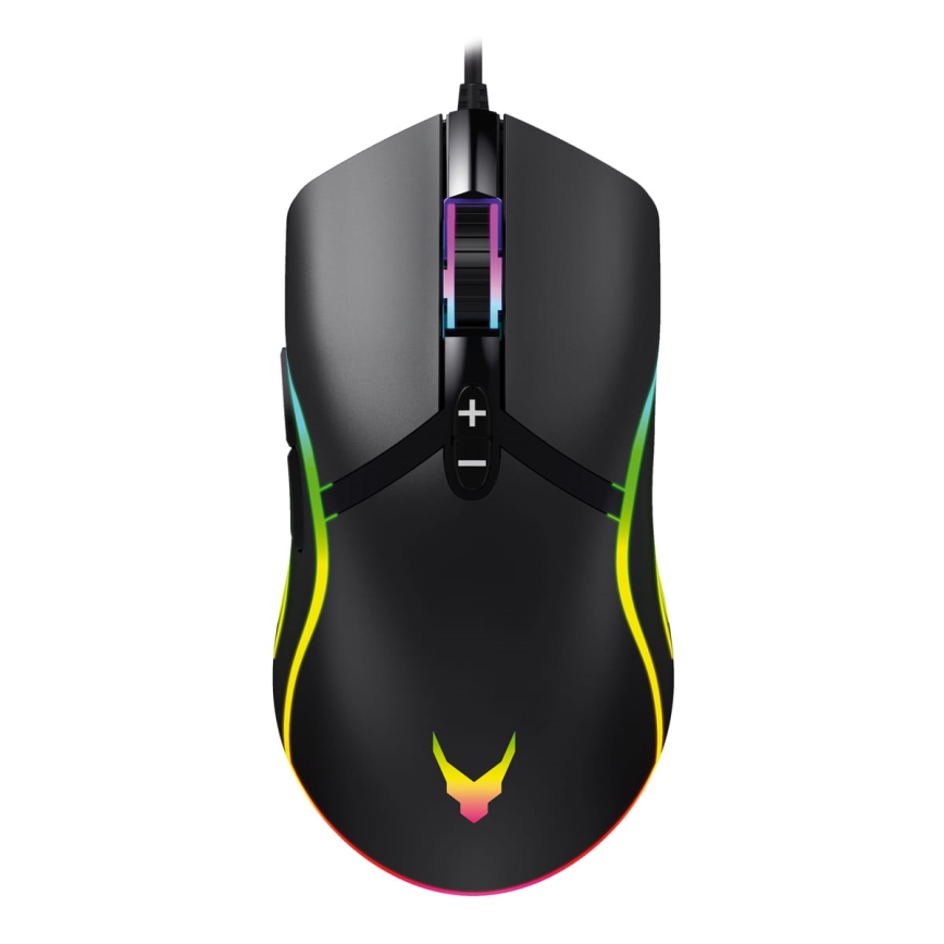 Maus LED RGB de joc VARR 1000/1600/3200/6400 DPI 7 butoane