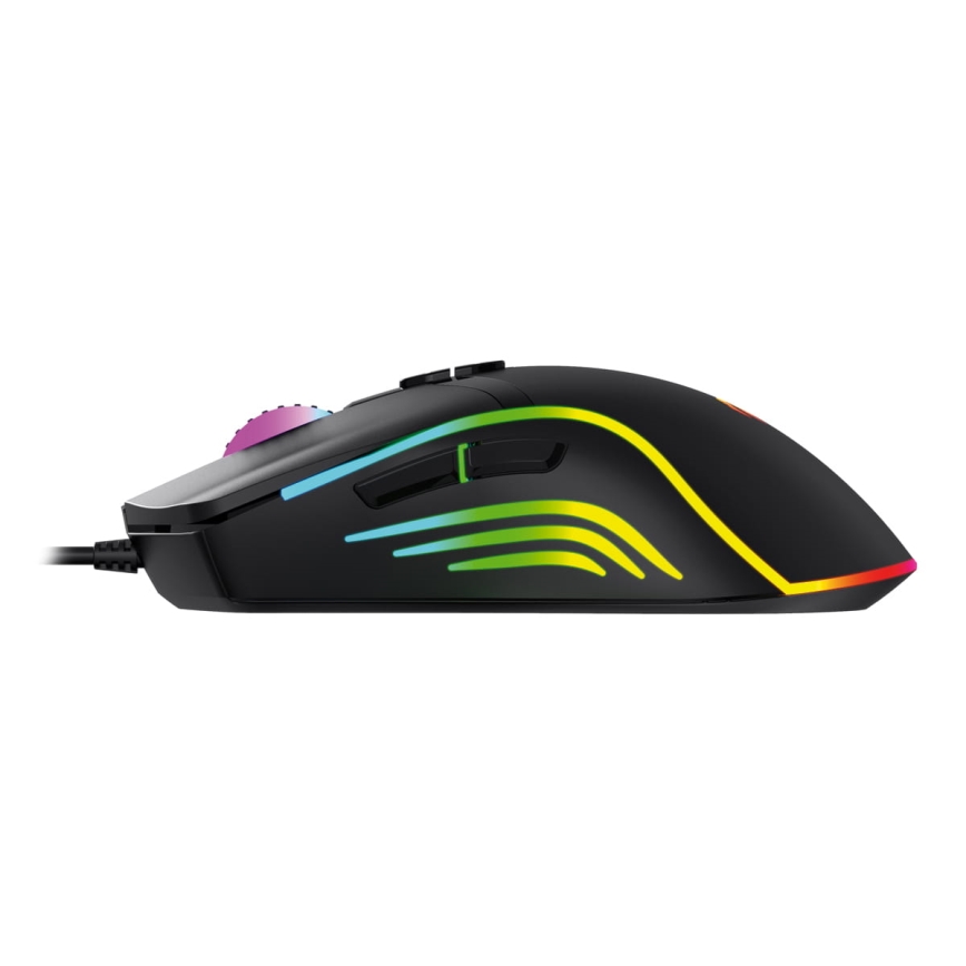 Maus LED RGB de joc VARR 1000/1600/3200/6400 DPI 7 butoane