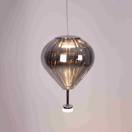 MAXLIGHT - Abajur de rezervă pentru lustru PALLONCINI, diametru 12 cm, negru fumuriu