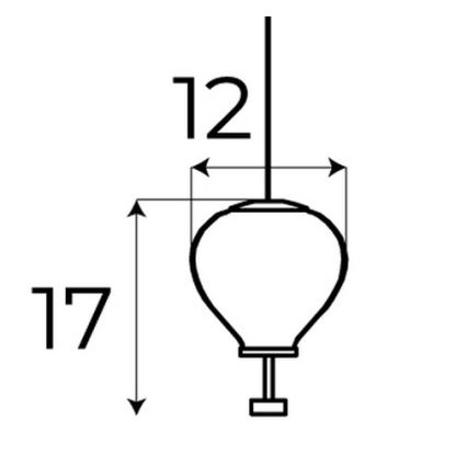 MAXLIGHT - Abajur de rezervă pentru lustru PALLONCINI, diametru 12 cm, negru fumuriu