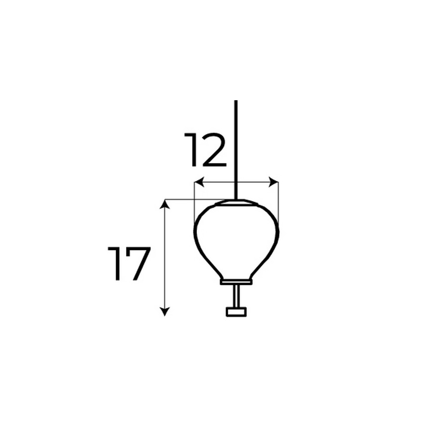 MAXLIGHT - Abajur de rezervă pentru lustru PALLONCINI, diametru 12 cm, negru fumuriu