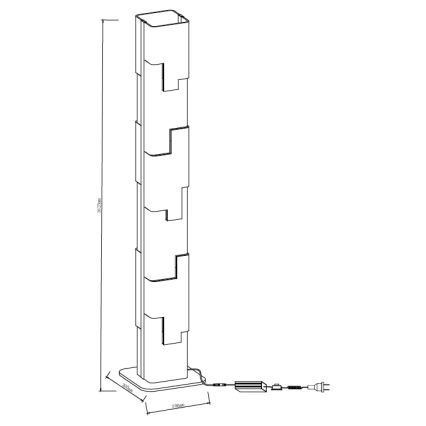 MAXLIGHT F0063 - LED Lampă de podea EVEREST LED/105W/230V 152 cm maro