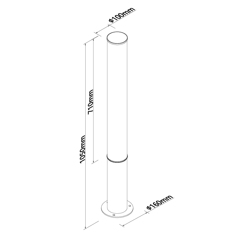 MAXLIGHT F0065 - Lampă LED de exterior GARDENIA LED/25W/230V 105 cm CRI 93 IP65 antracit