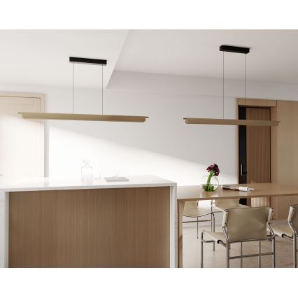 MAXLIGHT P0596 - Lustra LED reglabilă JO-JO, LED/40W/230V, 2700/4500/5500K, auriu, suspendată pe cablu