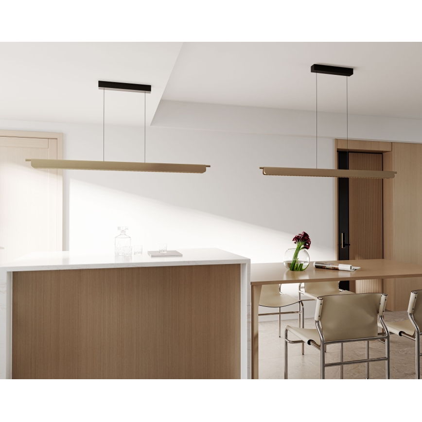 MAXLIGHT P0596 - Lustra LED reglabilă JO-JO, LED/40W/230V, 2700/4500/5500K, auriu, suspendată pe cablu