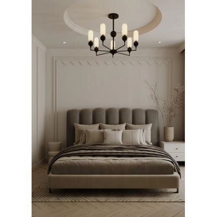 MAXLIGHT P0632 - Lustră pe tijă NOVA 7xG9/7W/230V Ø 70 cm neagră