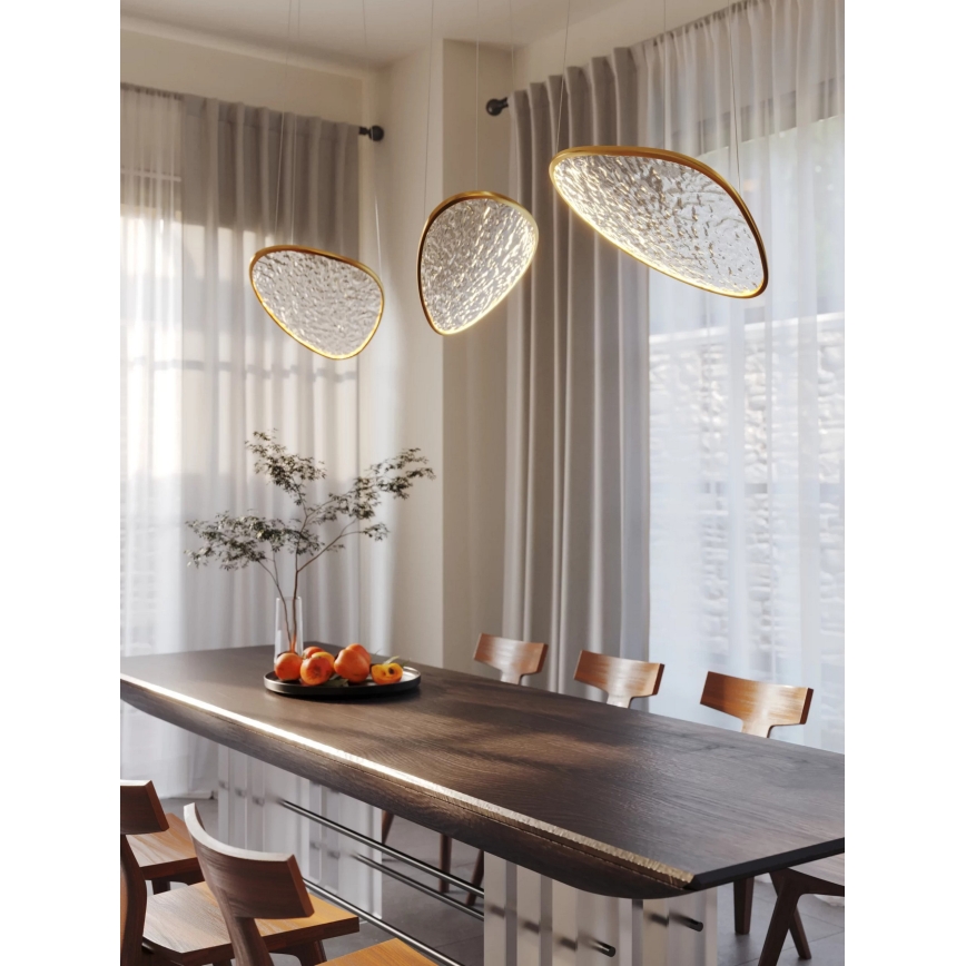 MAXLIGHT P0637D - Candelabru LED suspendat pe cablu EMPIRE LED/17W/230V auriu