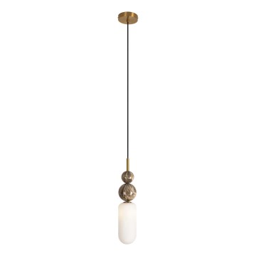 MAXLIGHT P0642 - Lampă suspendată pe cablu NOVA 1xG9/12W/230V, diam. 12 cm, auriu