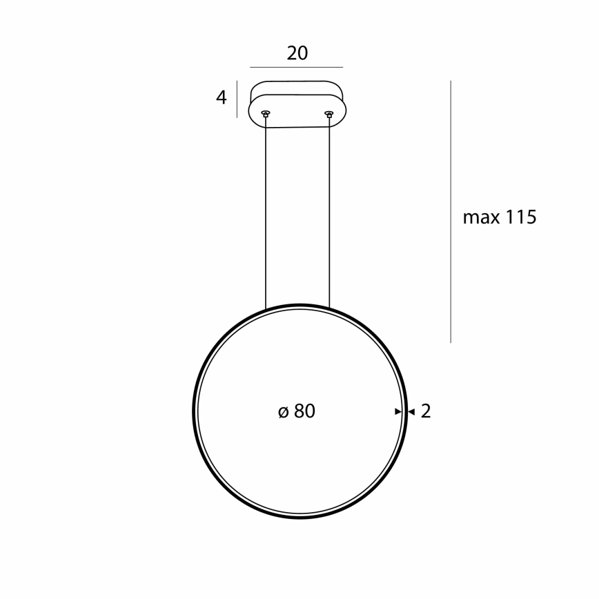 MAXLIGHT P0654 - LED pendul pentru baie pe cablu VISUAL VER LED/28W/230V IP44 alb