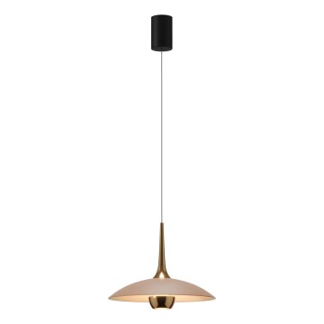 MAXLIGHT P0674 - lustră LED suspendată pe cablu MANUKA LED/12W/230V Ø 28 cm auriu/bej