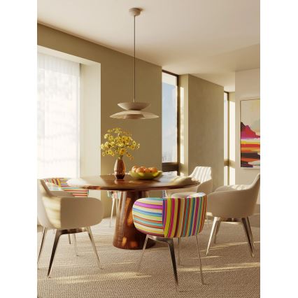 MAXLIGHT P0698 - Lustră LED suspendată pe cablu MAYUMI LED/12W/230V Ø 50 cm CRI 96 bej