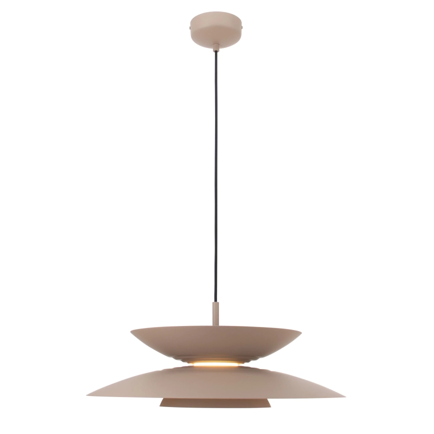 MAXLIGHT P0698 - Lustră LED suspendată pe cablu MAYUMI LED/12W/230V Ø 50 cm CRI 96 bej