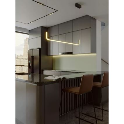 MAXLIGHT PO644 - Pendul LED URUS pe cablu, 17W, 230V, negru