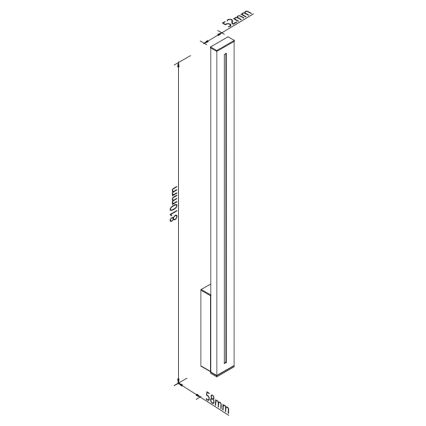 MAXLIGHT W0460 - LED aplică de perete pentru exterior MOENA LED/15W/230V CRI 93 IP65 negru