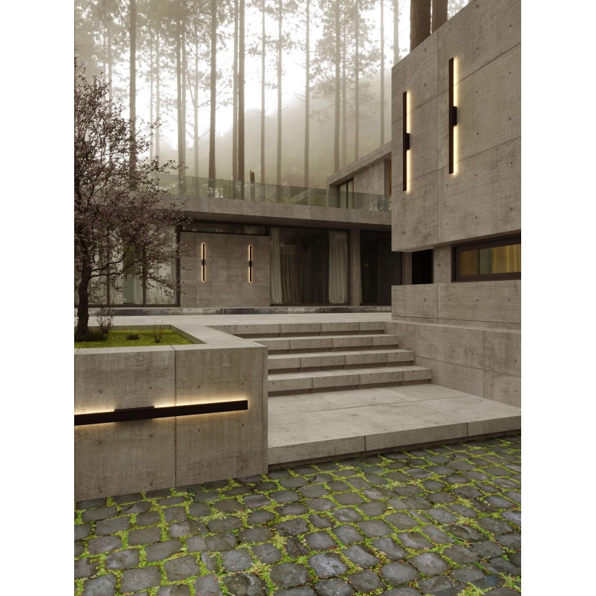 MAXLIGHT W0461 - Aplică LED de perete pentru exterior PREDAZZO LED/20W/230V CRI 93 IP65 neagră
