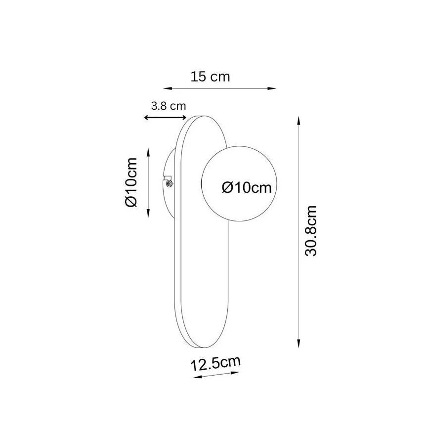 MAXLIGHT W0476 - Aplica de perete POINT 1xG9/7W/230V maro
