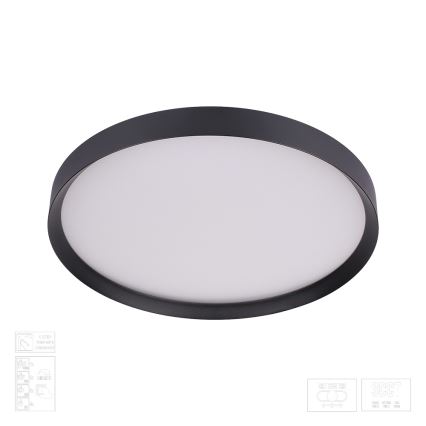 Prezent 17313 - Plafonieră LED dimabilă MAYSA, LED/36W/230V, 3000/4000/6000K, Ø 39,5 cm, negru