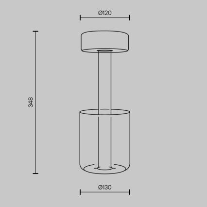 Maytoni MOD229TL-L3B3K3 - Lampă de birou portabilă LED reîncărcabilă cu funcție de reglare a intensității luminii LED/3W/5V 2200-4000K 2000 mAh negru/gri