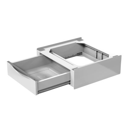Meliconi 656112 - Piedestal cu sertar glisant pentru mașină de spălat și uscător, 28 L, alb