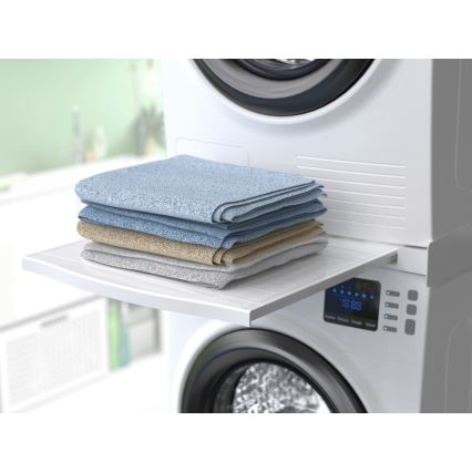 Meliconi 656113 - Piedestal pentru mașină de spălat și uscător, cu sertar glisant, 70 cm, alb