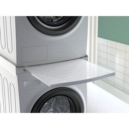 Meliconi 656113 - Piedestal pentru mașină de spălat și uscător, cu sertar glisant, 70 cm, alb