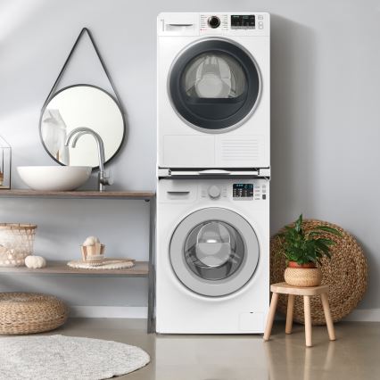 Meliconi 656114 - Suport de stivuire pentru mașină de spălat și uscător, 70 cm, alb