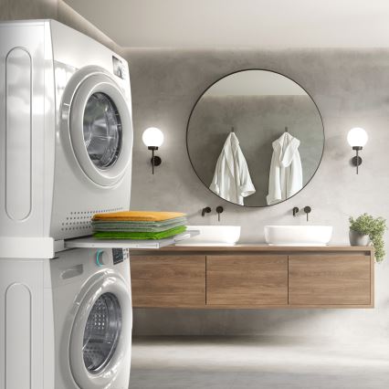 Meliconi 656114 - Suport de stivuire pentru mașină de spălat și uscător, 70 cm, alb