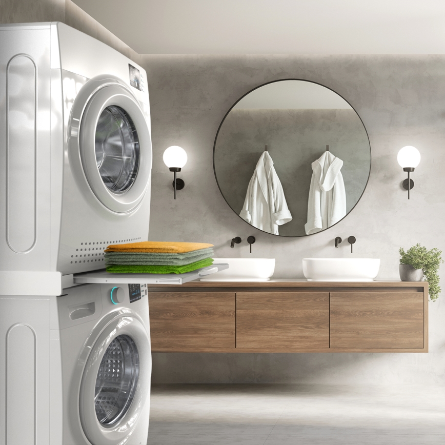 Meliconi 656114 - Suport de stivuire pentru mașină de spălat și uscător, 70 cm, alb