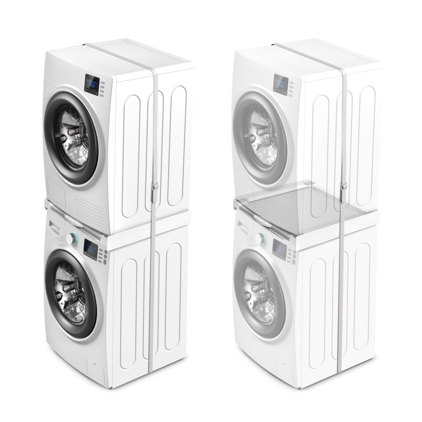 Meliconi 656114 - Suport de stivuire pentru mașină de spălat și uscător, 70 cm, alb