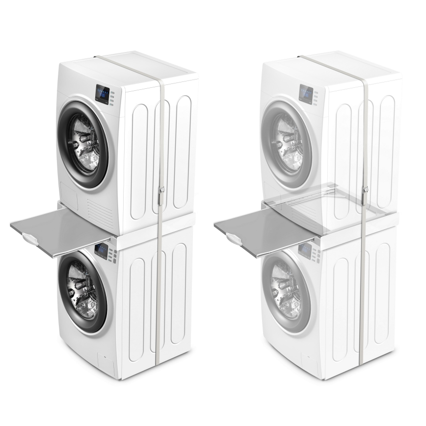 Meliconi 656114 - Suport de stivuire pentru mașină de spălat și uscător, 70 cm, alb