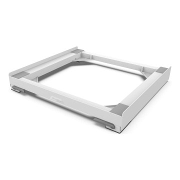 Meliconi 656146 - Suport antivibrații pentru mașină de spălat, cu roți retractabile, 61 cm, alb