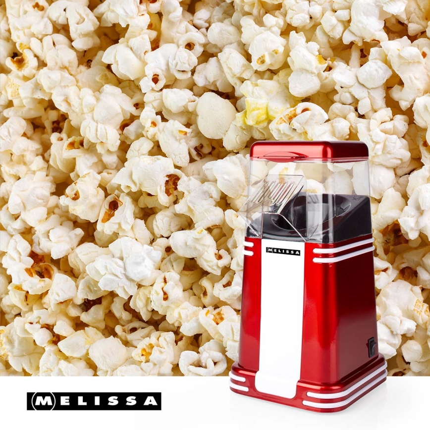 Melissa - Aparat retro de popcorn cu aer cald 1200W/230V roșu