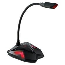 Microfon LED USB de joc 5V negru/roșu Yenkee
