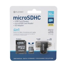 MicroSDHC 32GB 4 în 1 + adaptor SD + cititor de card microSD + adaptor OTG