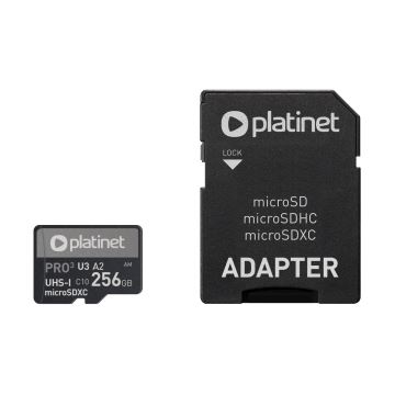 MicroSDXC 256GB U3 Pro A2 90MB/s + adaptor SD