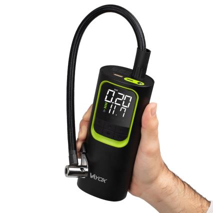 Mini compresor digital portabil 5 V, 8000 mAh, negru