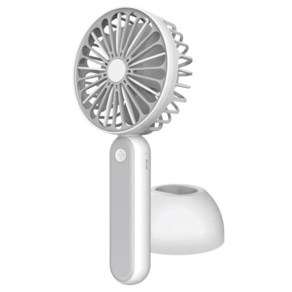 Mini ventilator de buzunar USB 1200 mA/3,7V gri/alb