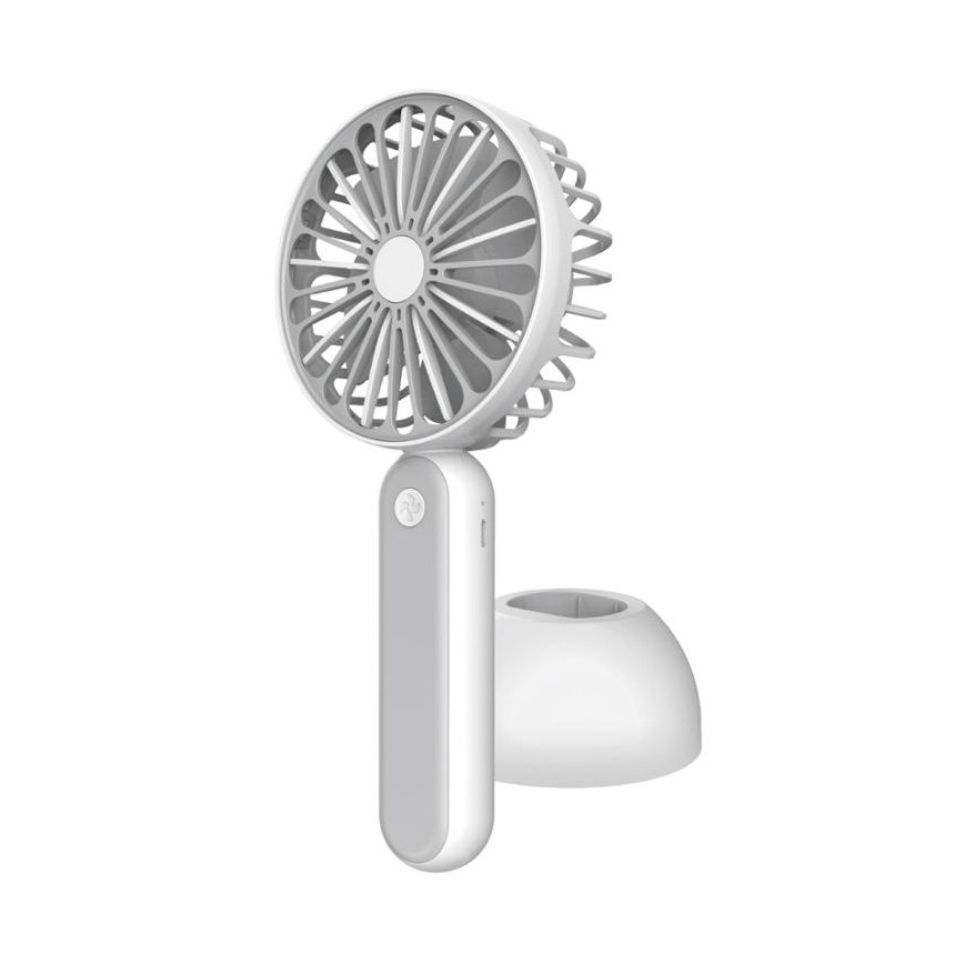 Mini ventilator de buzunar USB 1200 mA/3,7V gri/alb