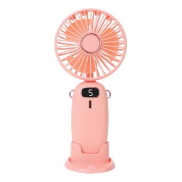 Mini ventilator portabil reîncărcabil 3W/5V, 1200 mAh, roz