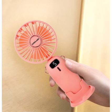 Mini ventilator portabil reîncărcabil 3W/5V, 1200 mAh, roz
