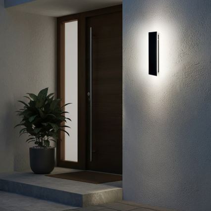 MIRANA Aplica LED de exterior, 8W, 230V, 4000K, IP44, 30 cm, negru