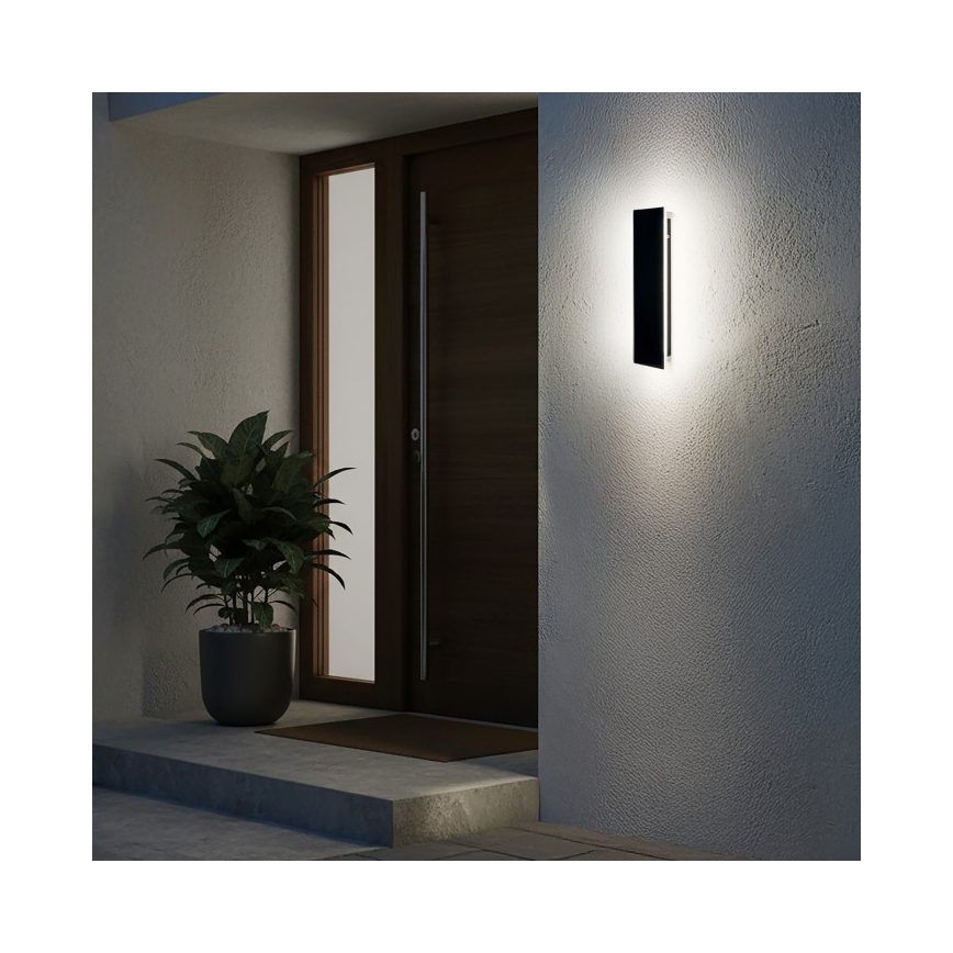 MIRANA Aplica LED de exterior, 8W, 230V, 4000K, IP44, 30 cm, negru