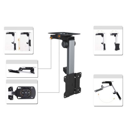 MK FLORIA MKF-17DS220 - suport de tavan pentru TV de 46 negru