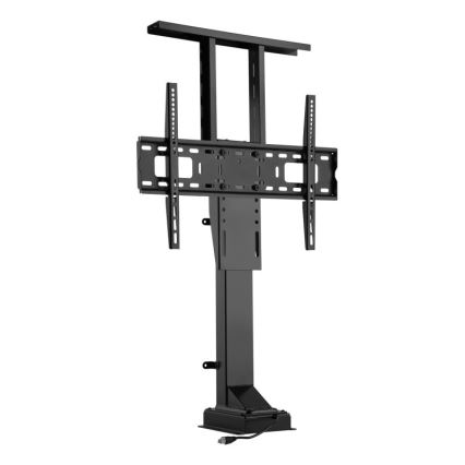 MK FLORIA MKF-19DM648 - Suport TV de podea pentru televizoare 37-65 negru SCHUKO + telecomandă