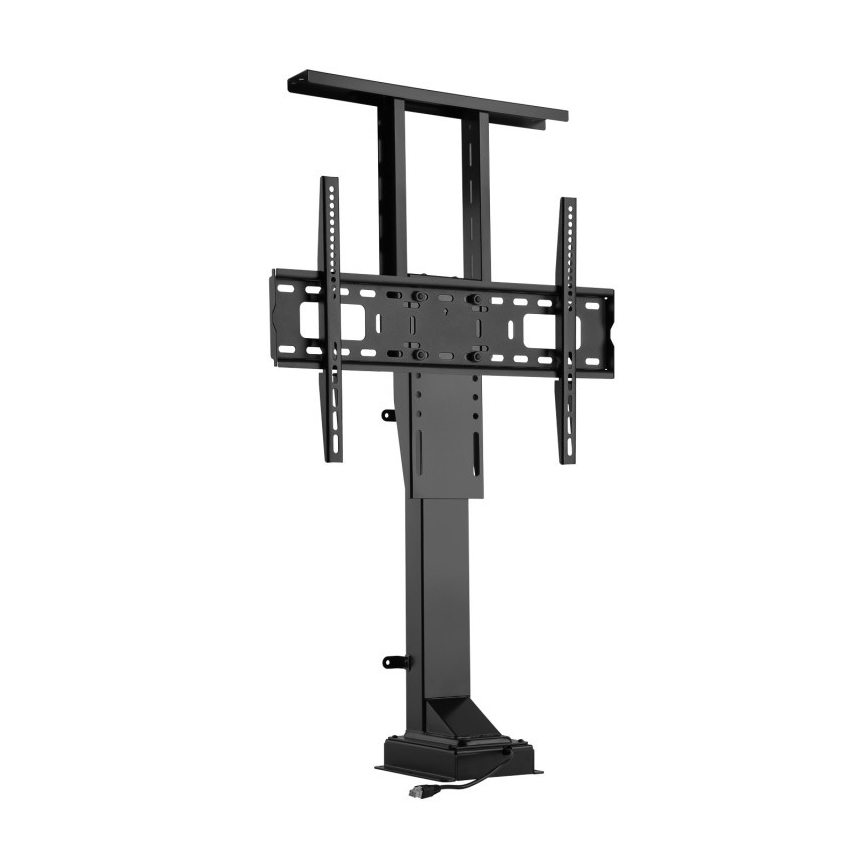 MK FLORIA MKF-19DM648 - Suport TV de podea pentru televizoare 37-65 negru SCHUKO + telecomandă