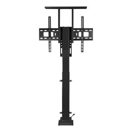 MK FLORIA MKF-19DM648 - Suport de podea pentru televizoare 37-65 negru SCHUKO + telecomandă