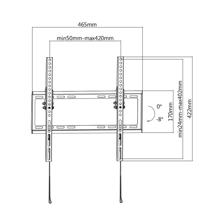 MK FLORIA MKF-20DN447 - Suport rabatabil de perete pentru TV de 65, negru