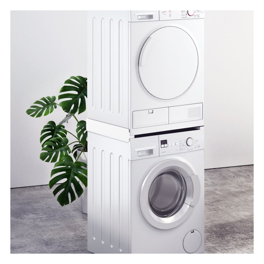 MK FLORIA Superior Tower Slim - Suport de stivuire pentru mașină de spălat și uscător, 66 cm, alb